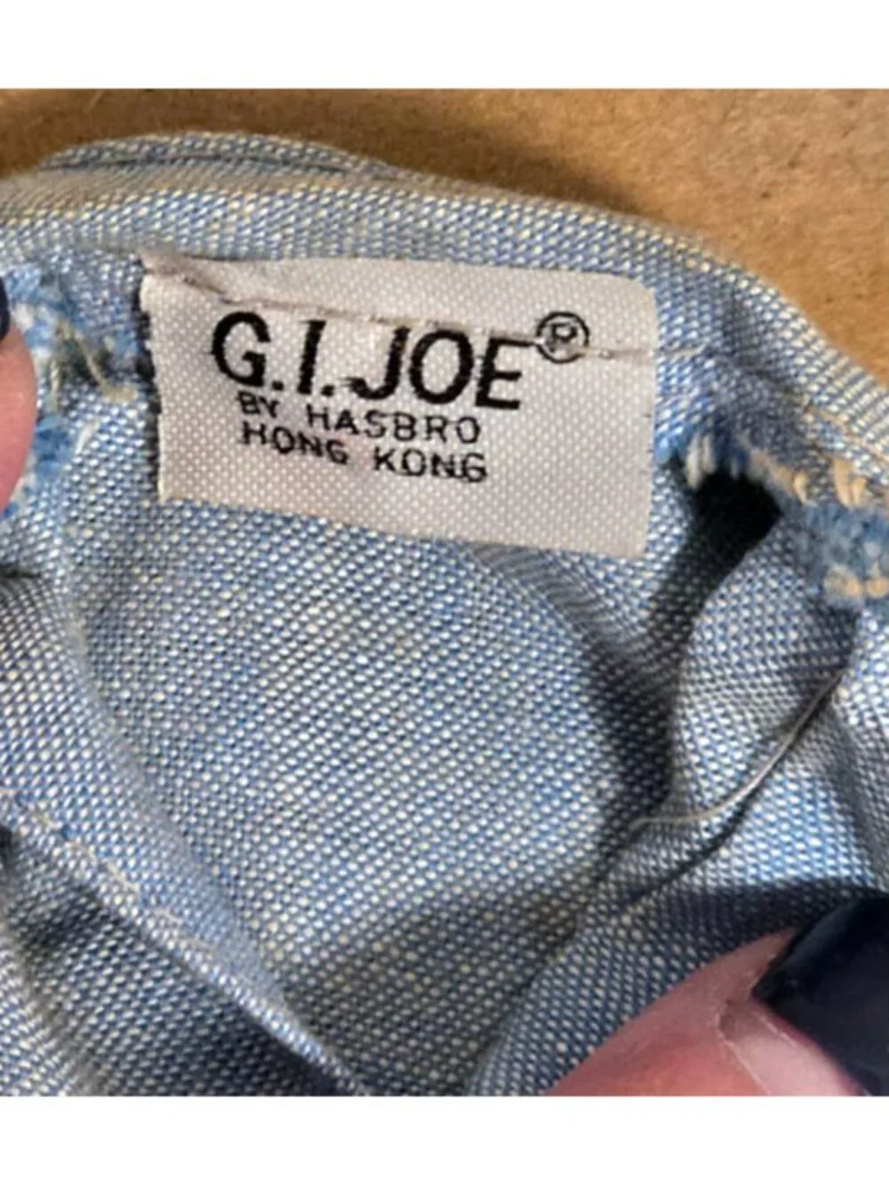 Vintage GI Joe Blue Denim Sailor Shirt Hasbro Hong Kong 12” Figure Clothing